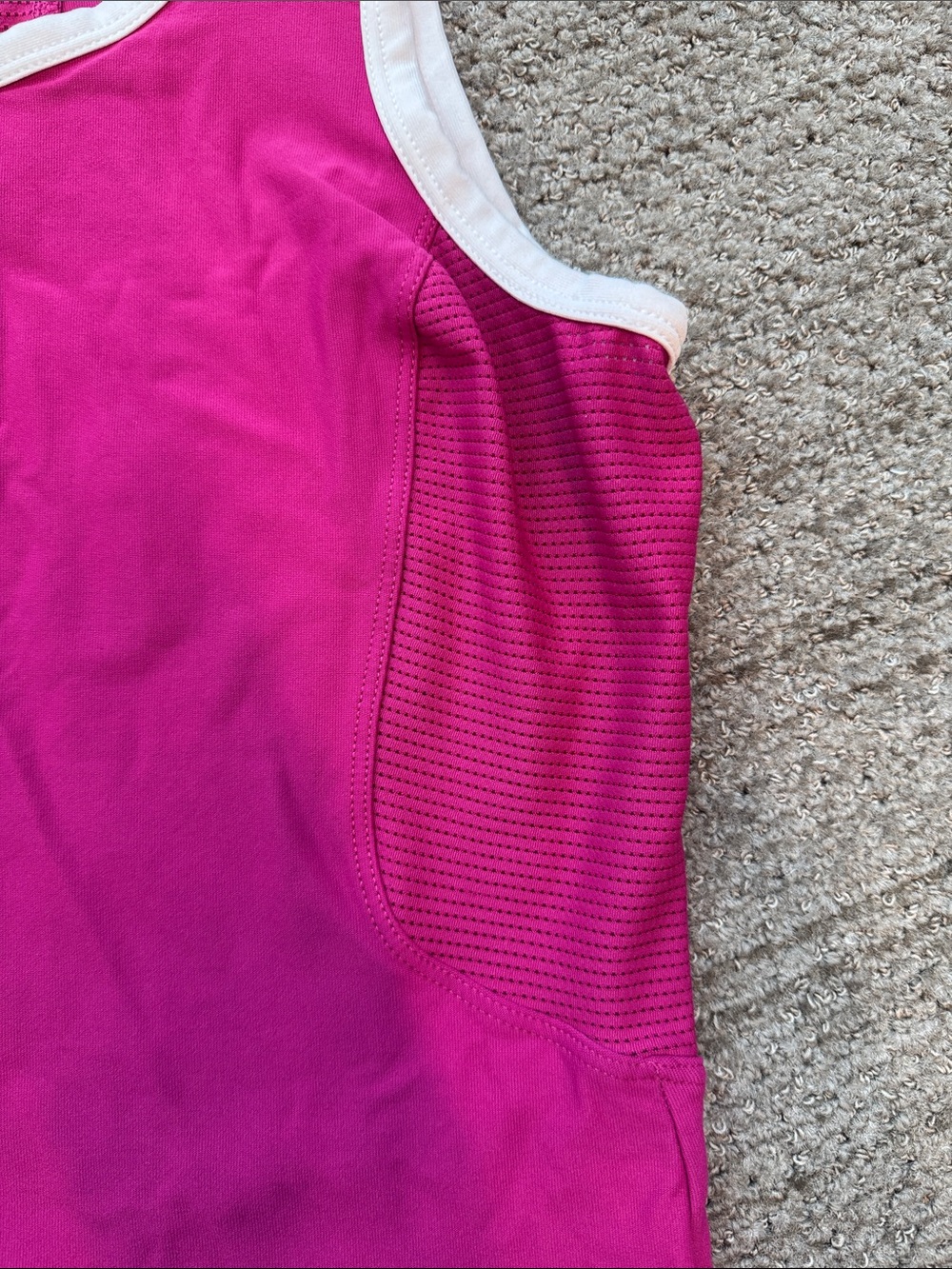 Nike Women’s Hot Pink Tank Top with White Trim - Picture 2 of 6